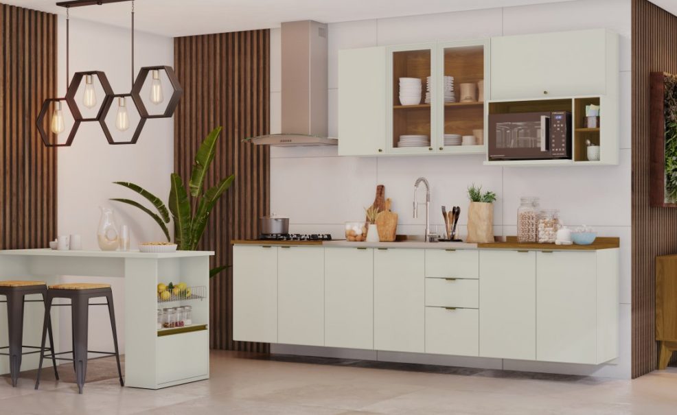 Cozinha modulada para apartamento alugado