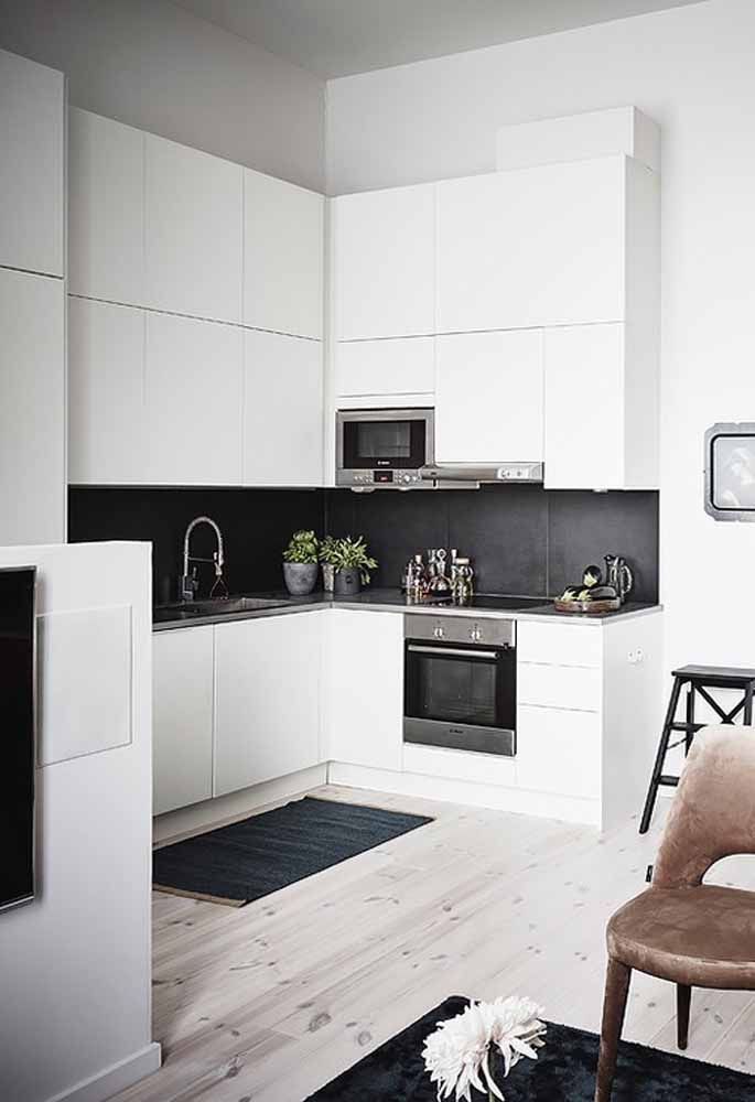 Cozinha americana para apartamento pequeno