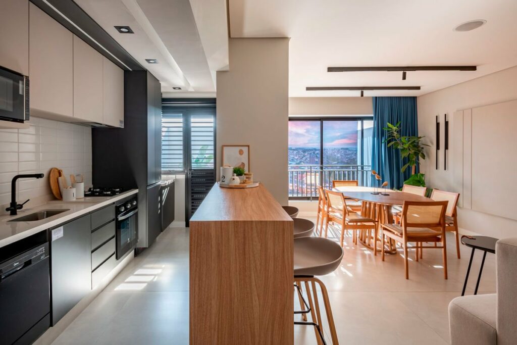 Cozinha planejada apartamento 40m²