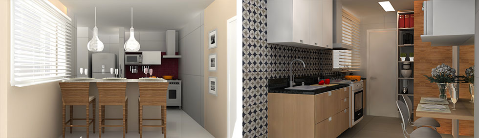 cozinha planejada para apartamento pequeno