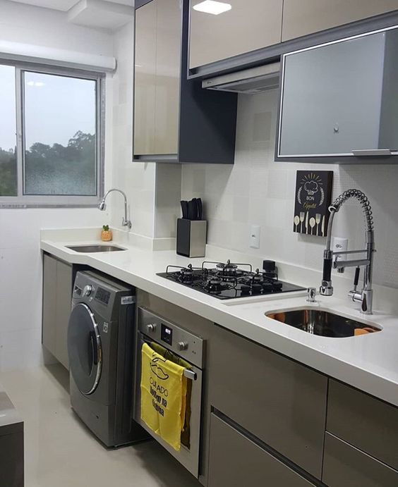 cores para cozinha pequena de apartamento