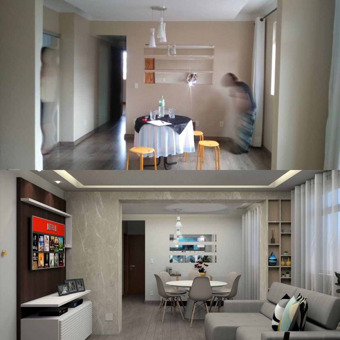 apartamento alugado como decorar antes e depois