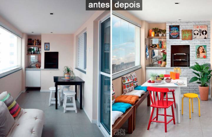 quarto apartamento alugado antes e depois