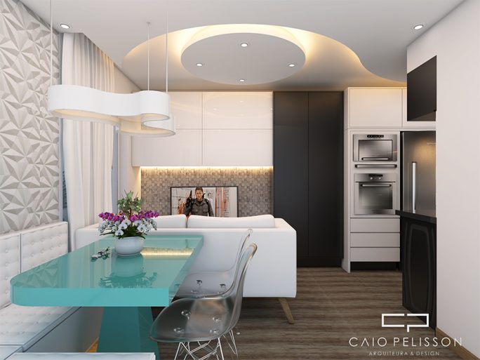 apartamento pequeno moderno estilo minimalista
