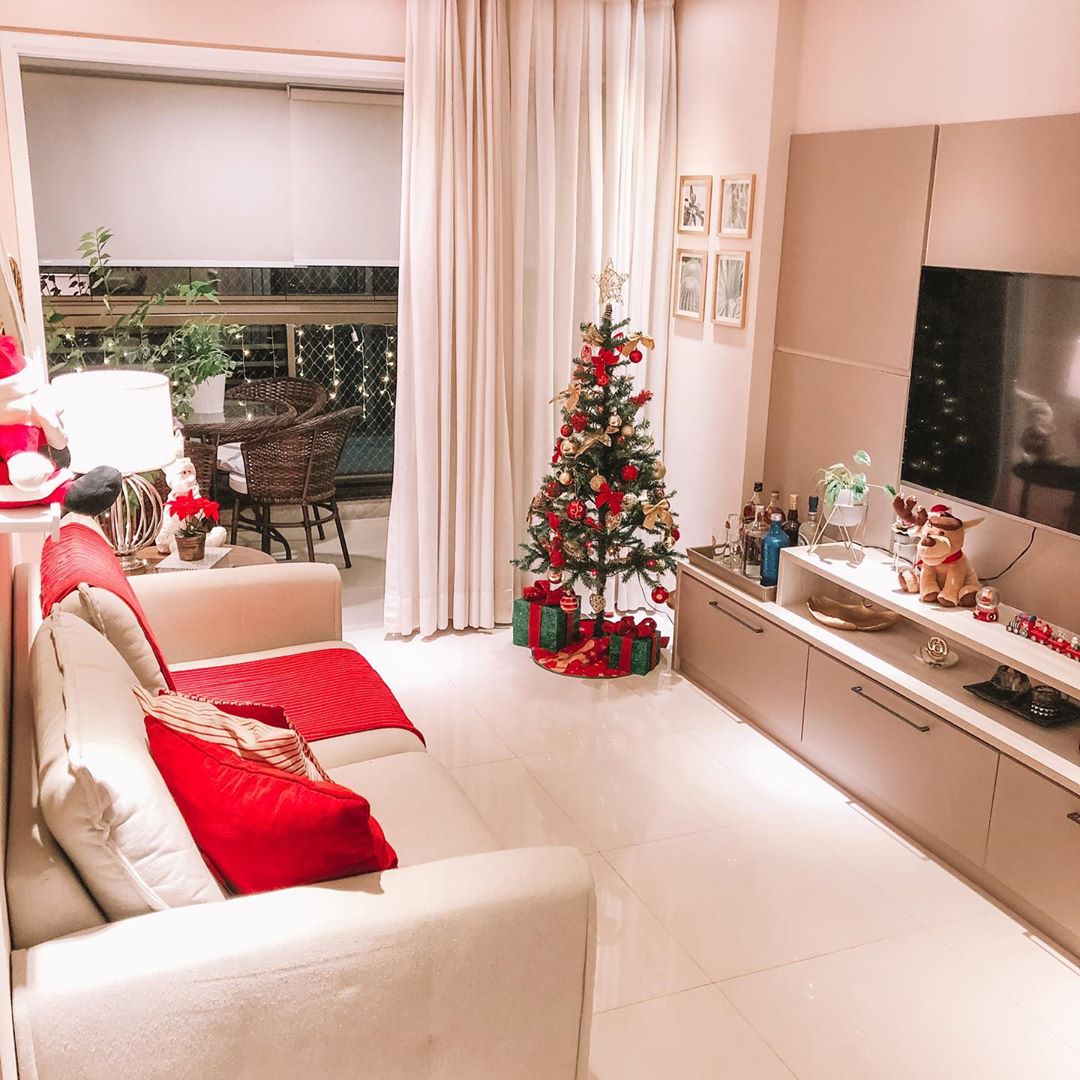 decoração de natal apartamento pequeno simples