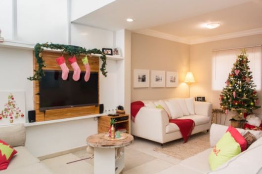 decoração de natal econômica apartamento pequeno
