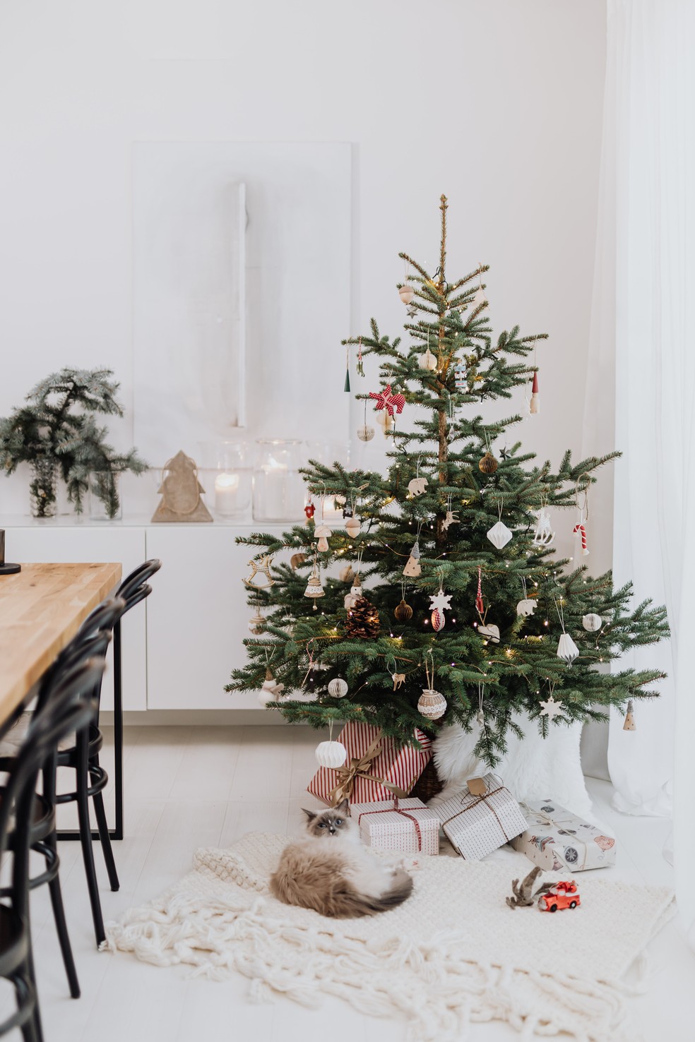 árvore de natal para espaço reduzido