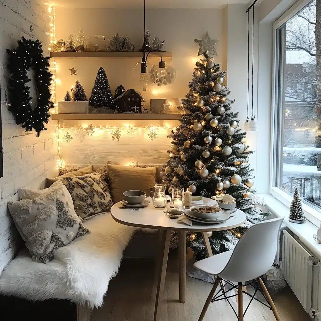 decoração de natal econômica apartamento pequeno
