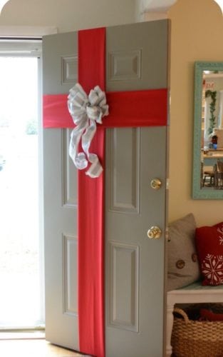 decoração de natal para porta de apartamento DIY
