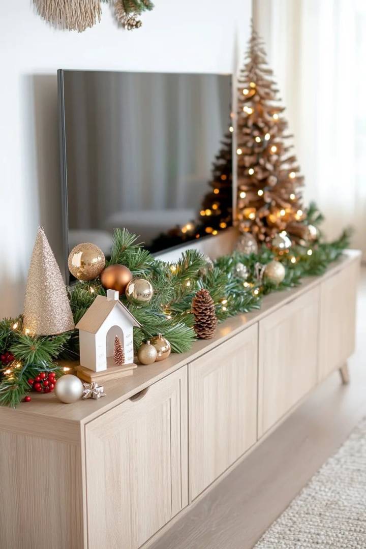 decoração de natal para porta de apartamento moderna