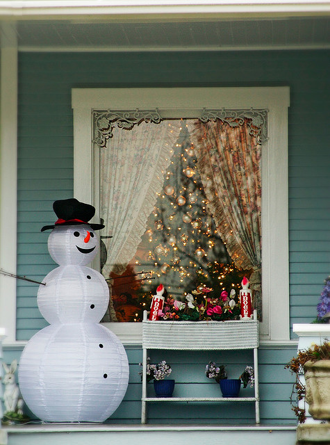 DIY decoração de natal para sacada
