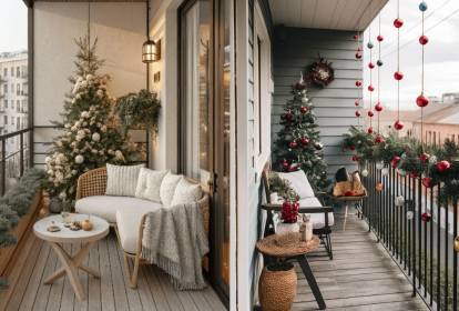 como decorar varanda de apartamento para o natal