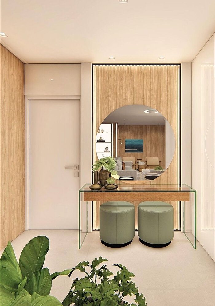 hall de entrada apartamento simples