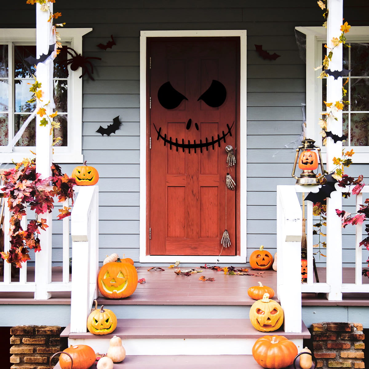 decoração porta apartamento halloween barata