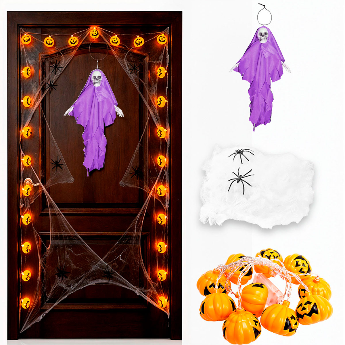 como decorar porta apartamento halloween