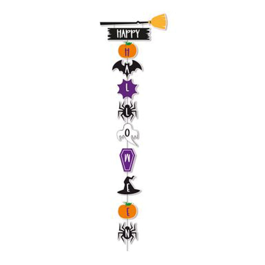 kit decoração porta halloween apartamento