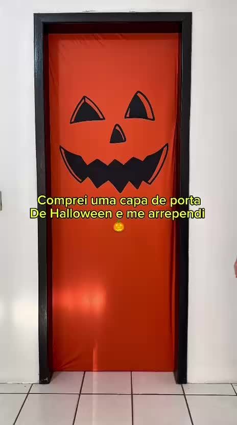 decoração porta apartamento halloween barata