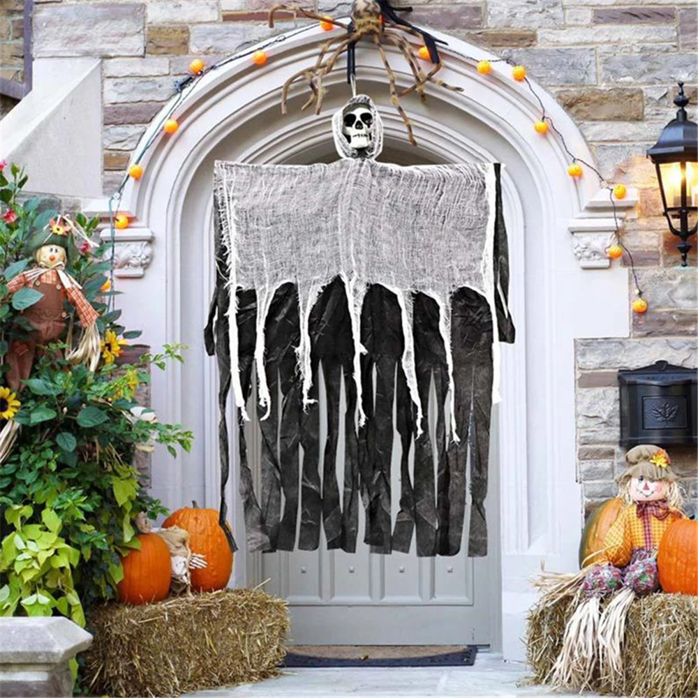 kit decoração porta halloween apartamento