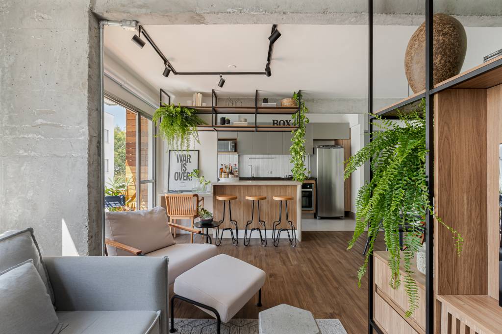 apartamento estilo industrial moderno