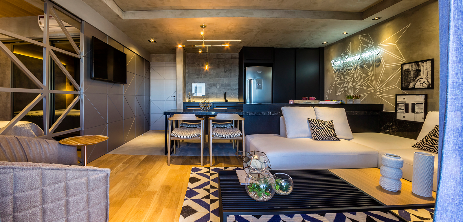 quarto industrial apartamento