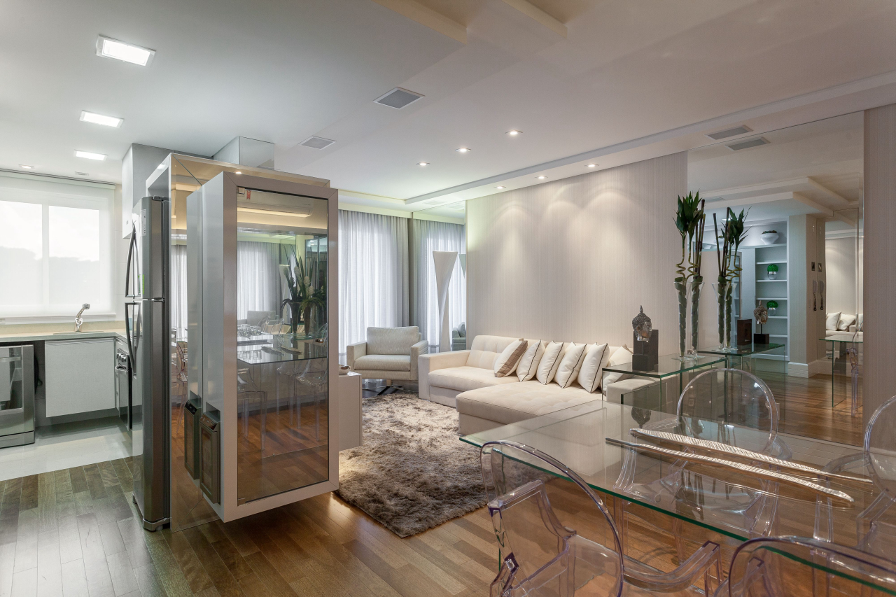 apartamento 2 quartos decoração clara
