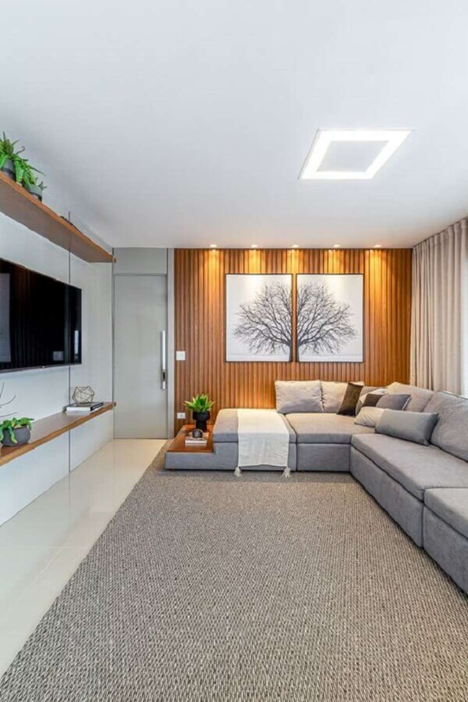 decoração sala apartamento com espelhos