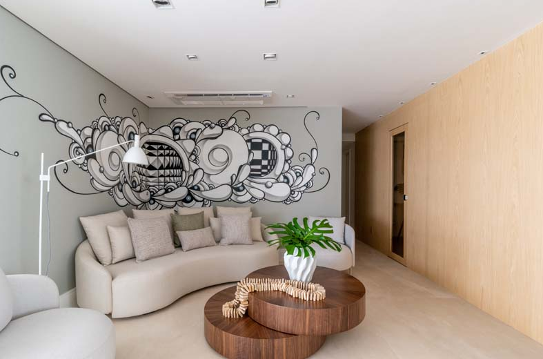 sala de estar aconchegante apartamento