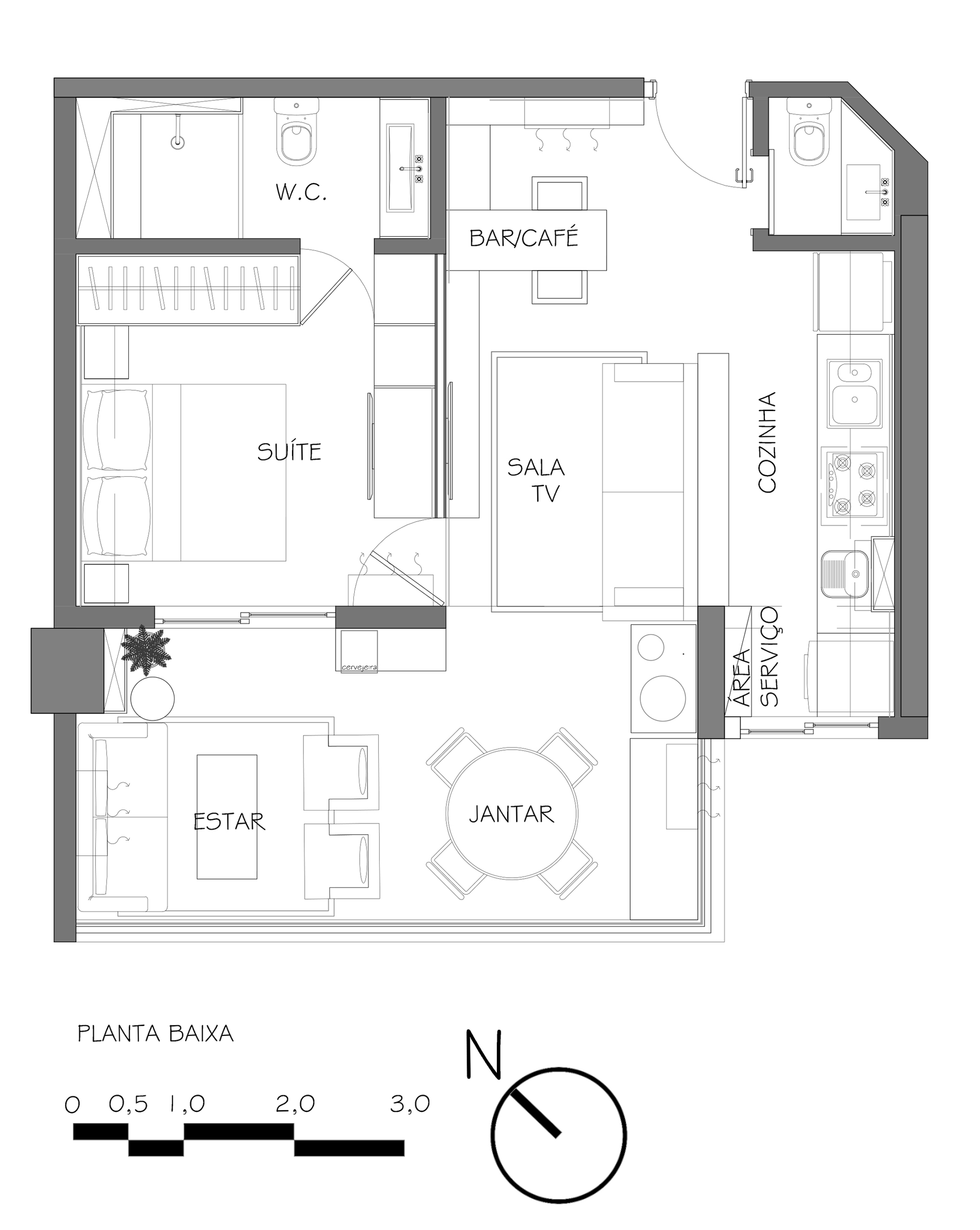 projeto de apartamento