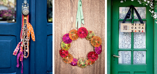 Enfeites de porta de apartamento minimalistas