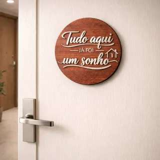 Enfeites de porta de apartamento com frases