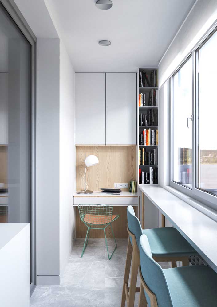 ideias escritório varanda apartamento