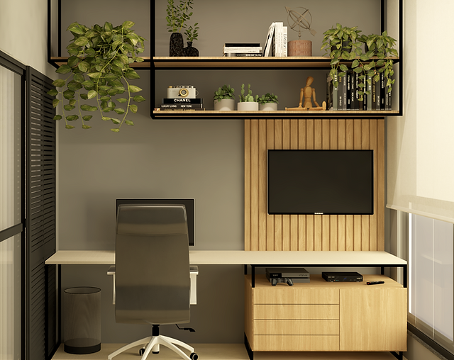home office na varanda pequena
