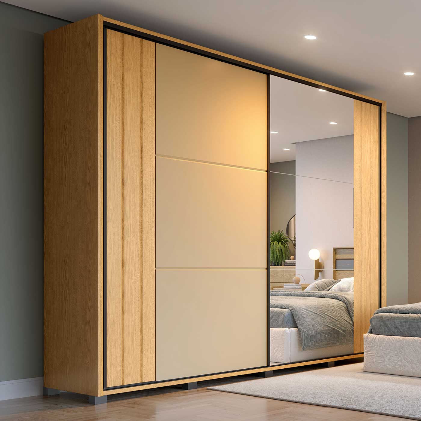 guarda roupa compacto casal apartamento