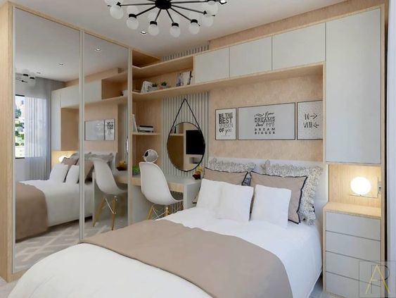 guarda roupa planejado casal quarto pequeno apartamento 2026