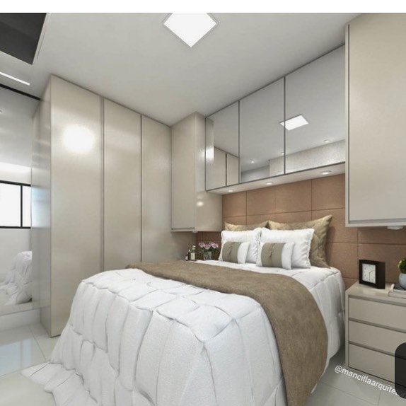 guarda roupa casal com cama embutida quarto pequeno
