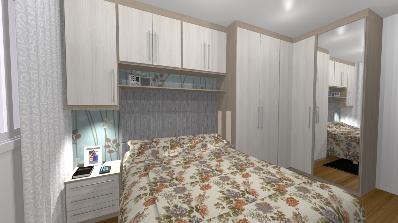 guarda roupa casal moderno quarto pequeno