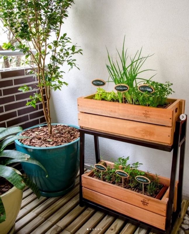horta em apartamento com meia sombra