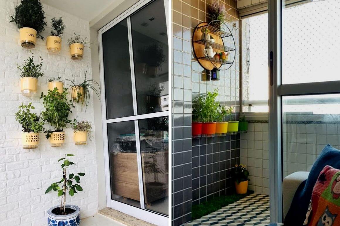horta vertical apartamento com pallet