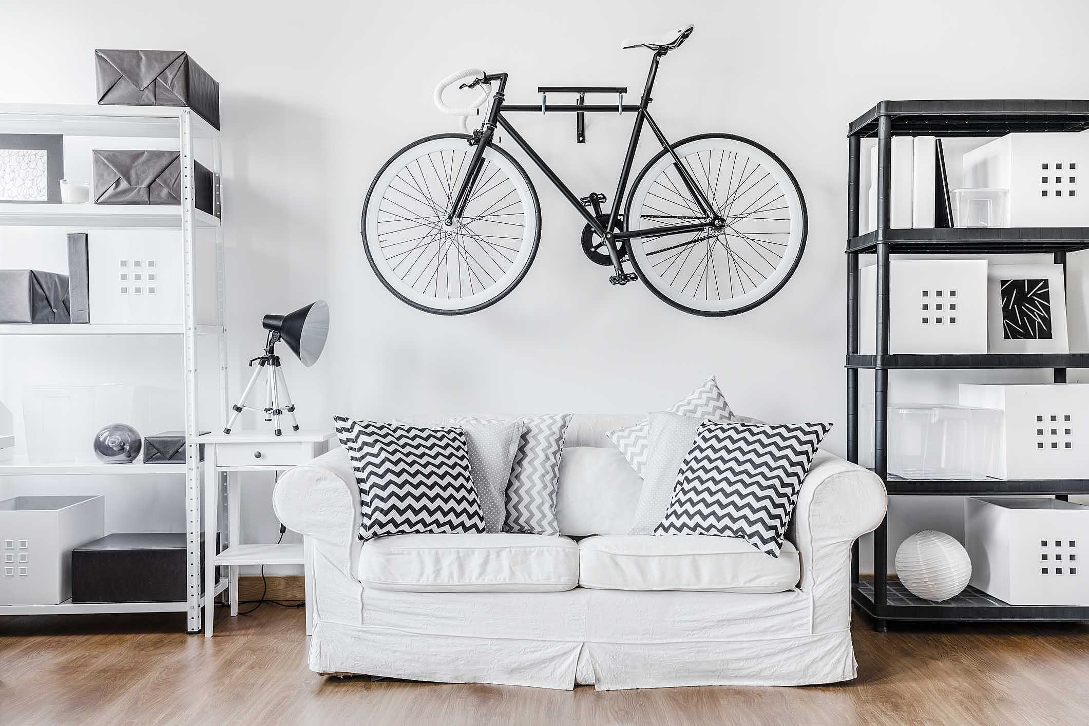 ideias criativas para guardar bike em casa
