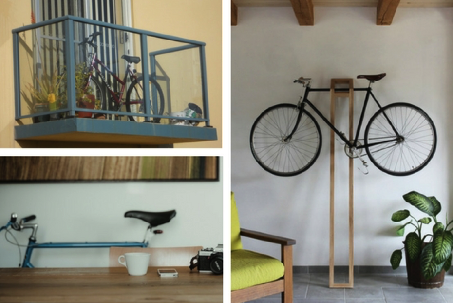 como pendurar bicicleta na parede do apartamento