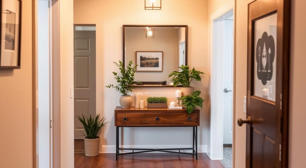 hall de entrada pequeno com plantas