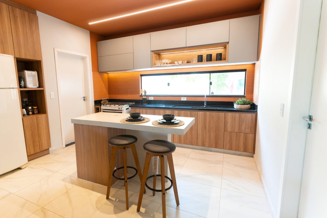 cozinha integrada com ilha