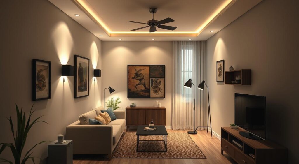tendências iluminação apartamento pequeno 2026