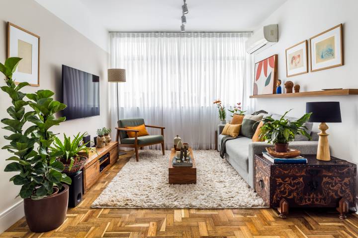 iluminação sala apartamento moderno
