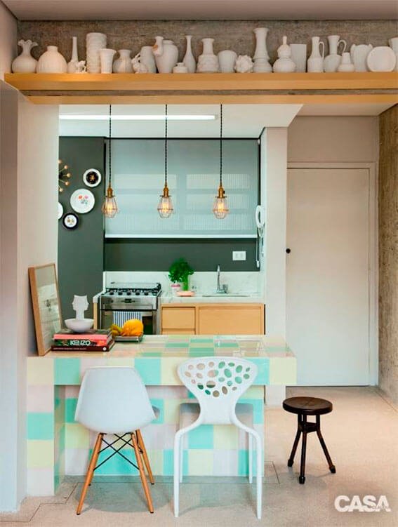 cozinha americana apartamento moderno