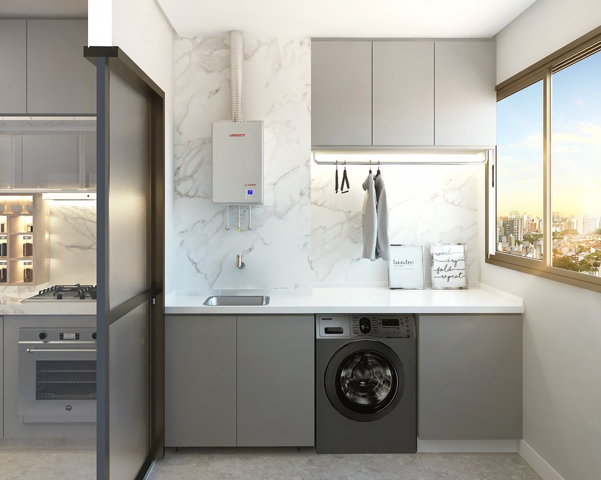 lavanderia apartamento alugado