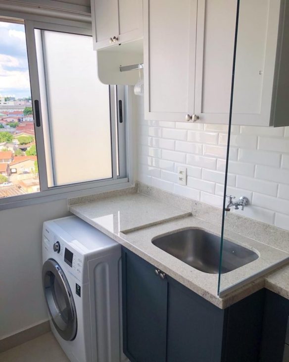 lavanderia apartamento pequeno com tanque