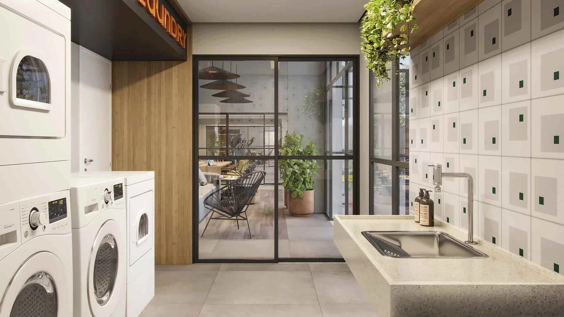 organizar lavanderia apartamento pequeno