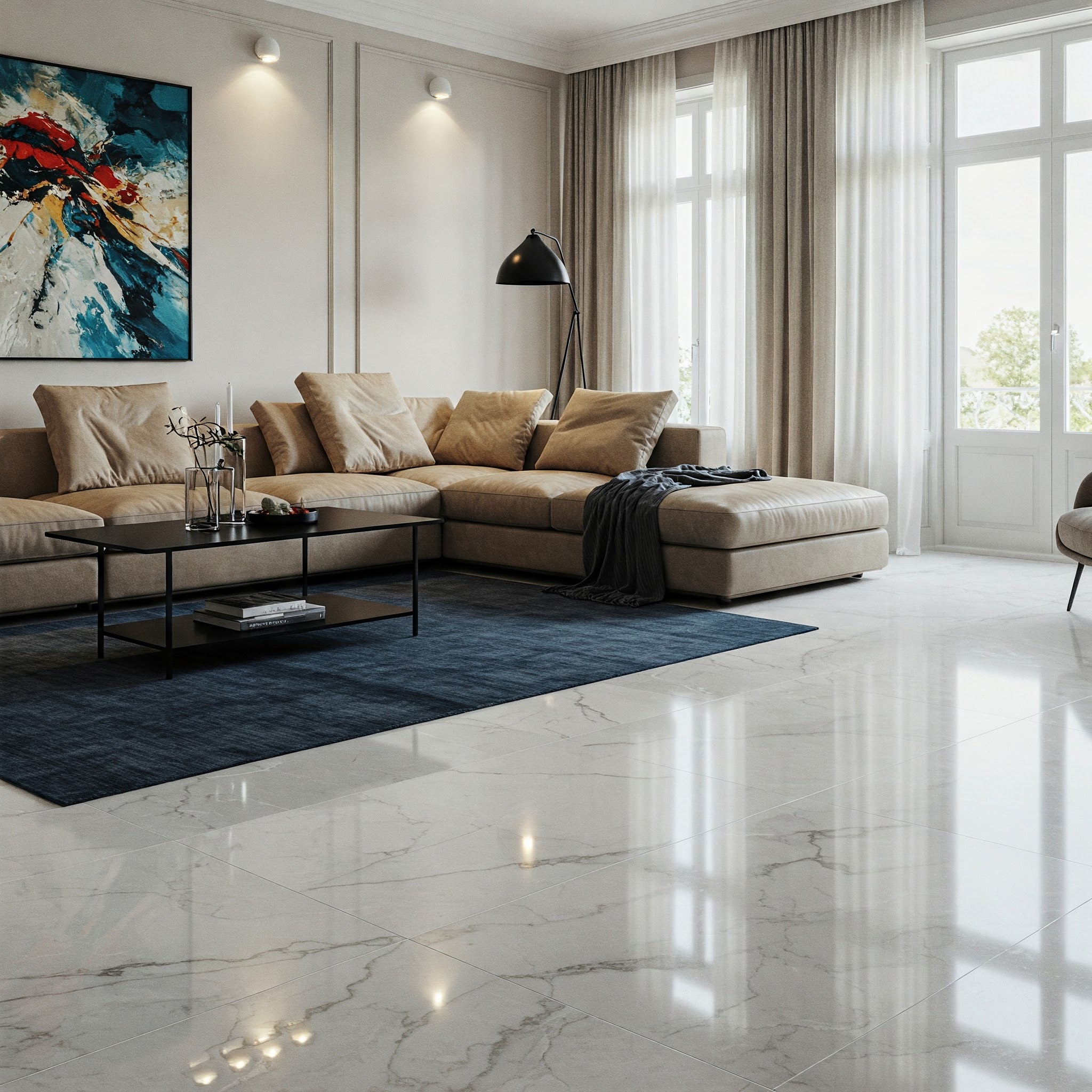 Piso para banheiro de apartamento pequeno