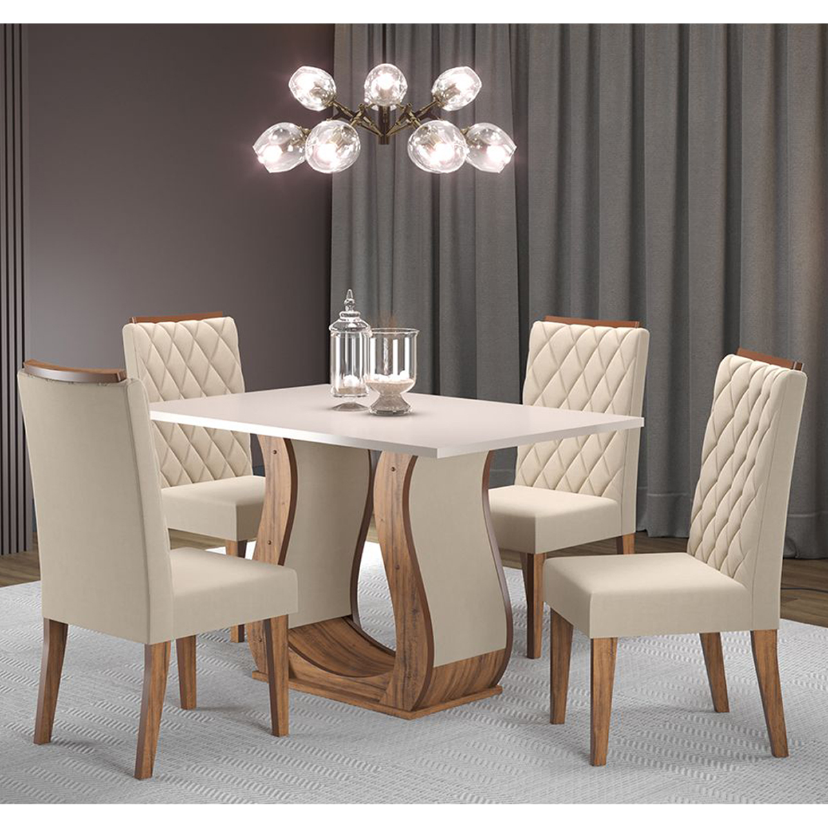 mesa 4 cadeiras dobrável apartamento